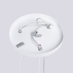 Suspension Lami 3 tubes ajourés en grappe acier blanc GU10, gros plan