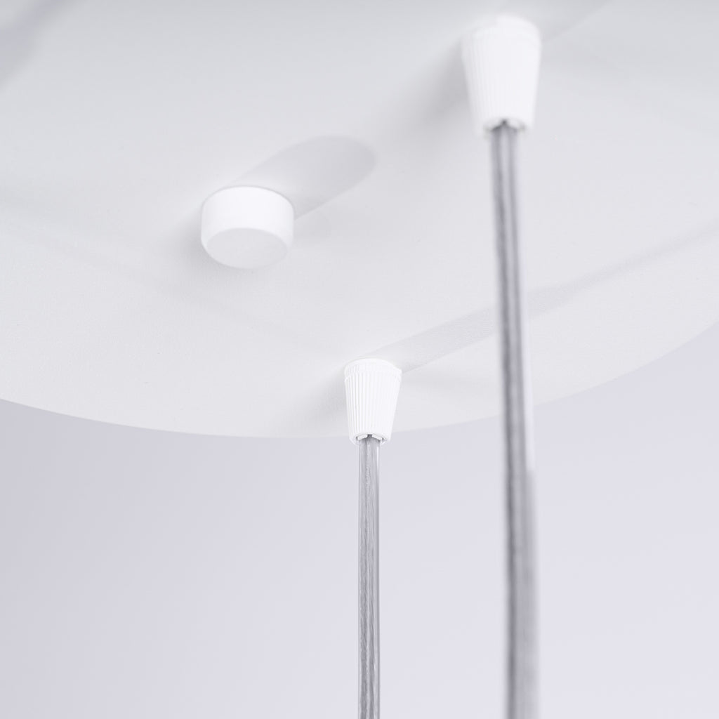 Suspension Lami 3 tubes ajourés en grappe acier blanc GU10, autre vue