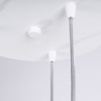 Suspension Lami 3 tubes ajourés en grappe acier blanc GU10, autre vue