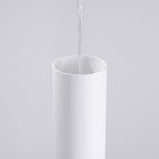Suspension Lami tube ajouré acier blanc GU10 en ambiance