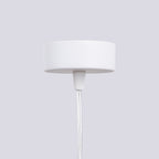 Suspension Lami tube ajouré acier blanc GU10, gros plan