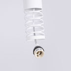 Suspension Lami tube ajouré acier blanc GU10, détail du tube