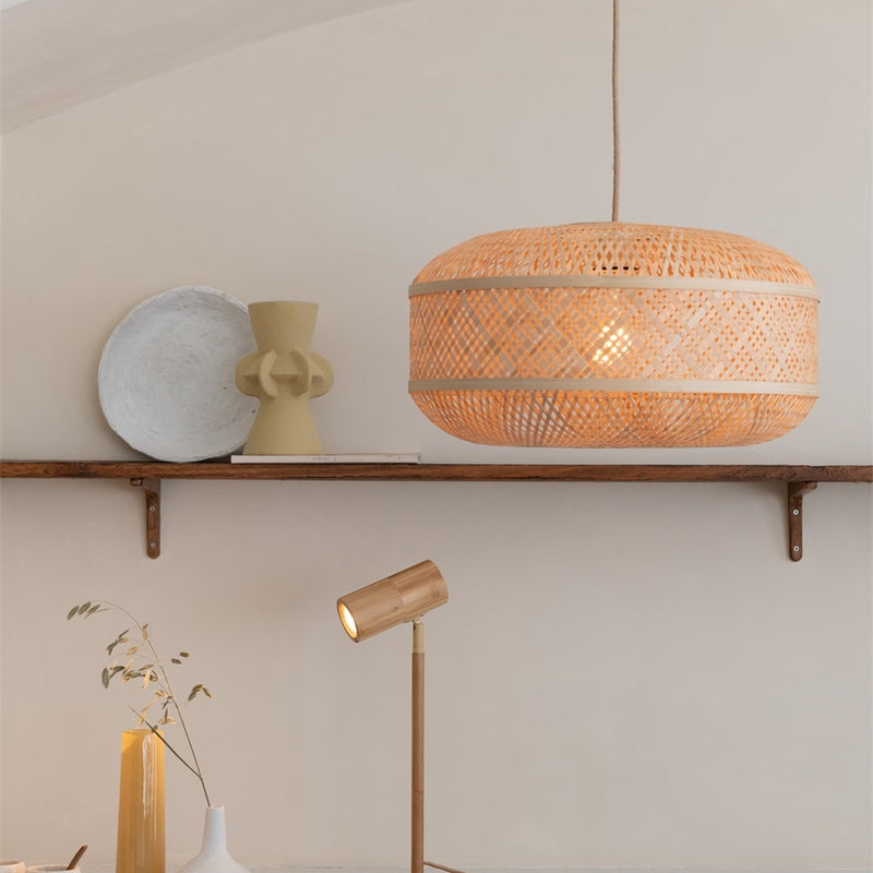 Dimensions Suspension Langkawi bambou naturel 50 cm E27