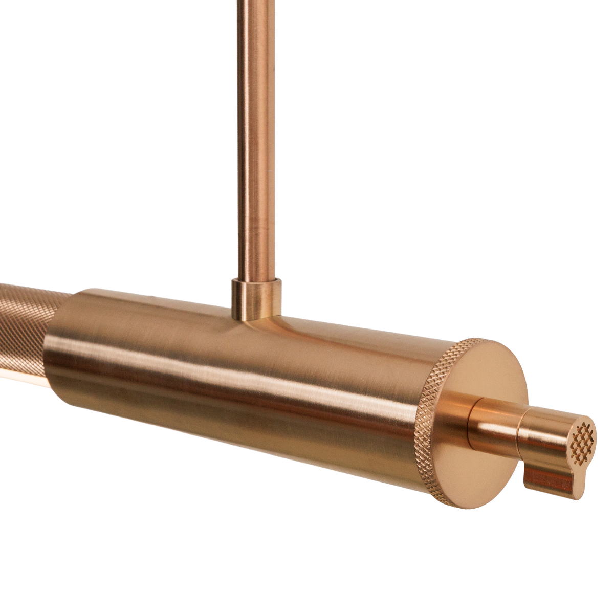 Embout de la suspension Flusore cuivre brossé avec bague crantée et clé décorative