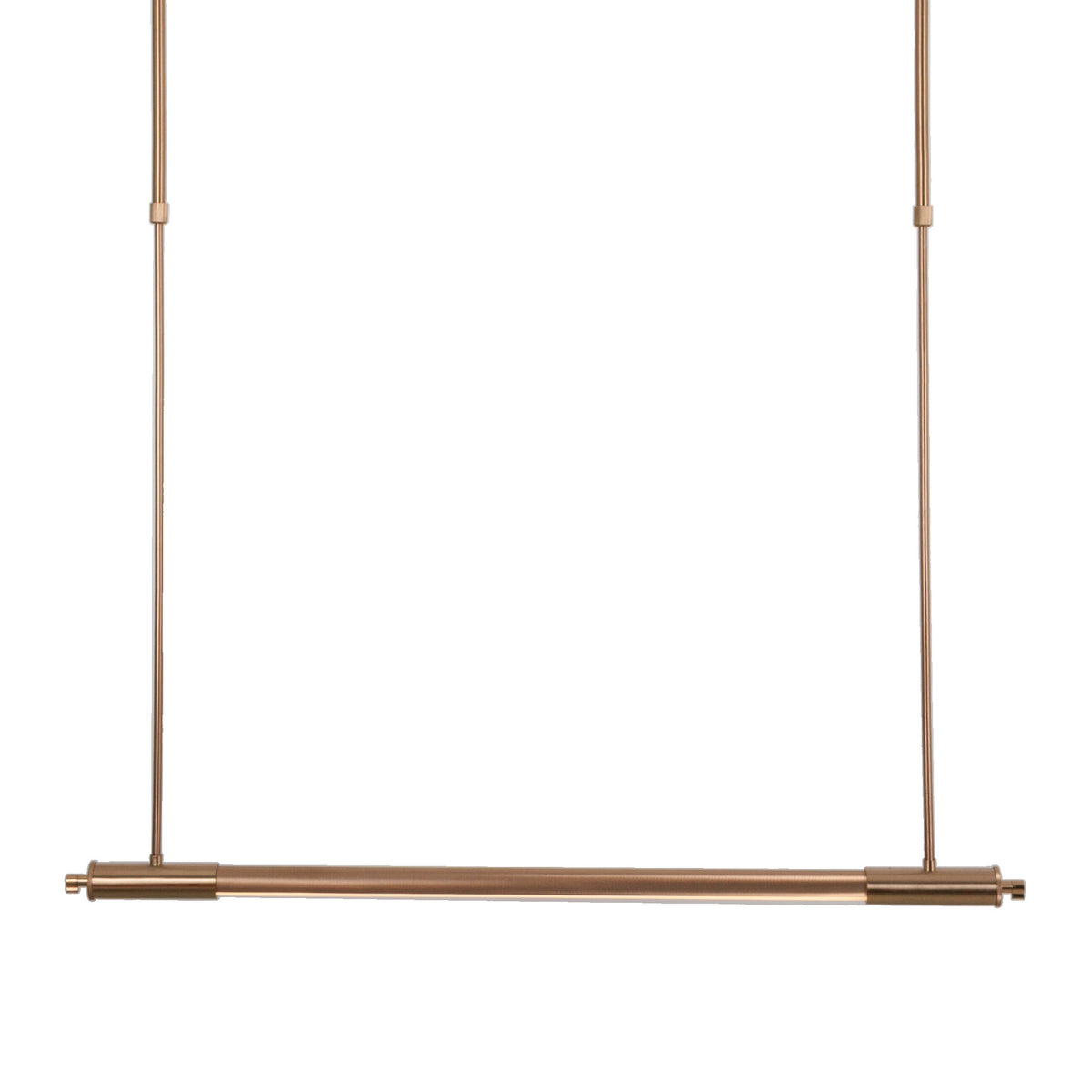 Tube LED de la suspension Flusore cuivre brossé suspendu à deux tiges