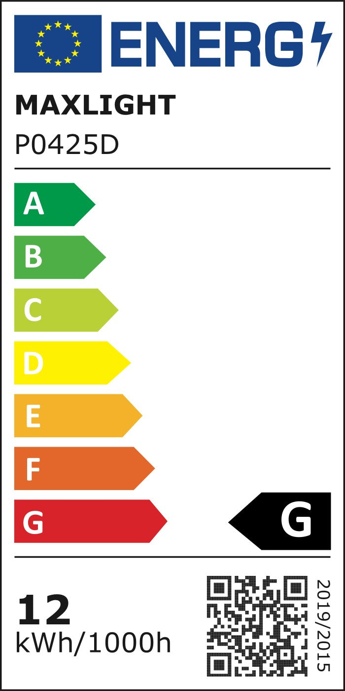 Étiquette énergie classe G de la suspension Trio I métal doré