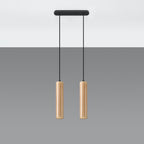 Suspension Lino 2 en bois installée au plafond