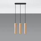 Suspension Lino 3 en bois installée au plafond