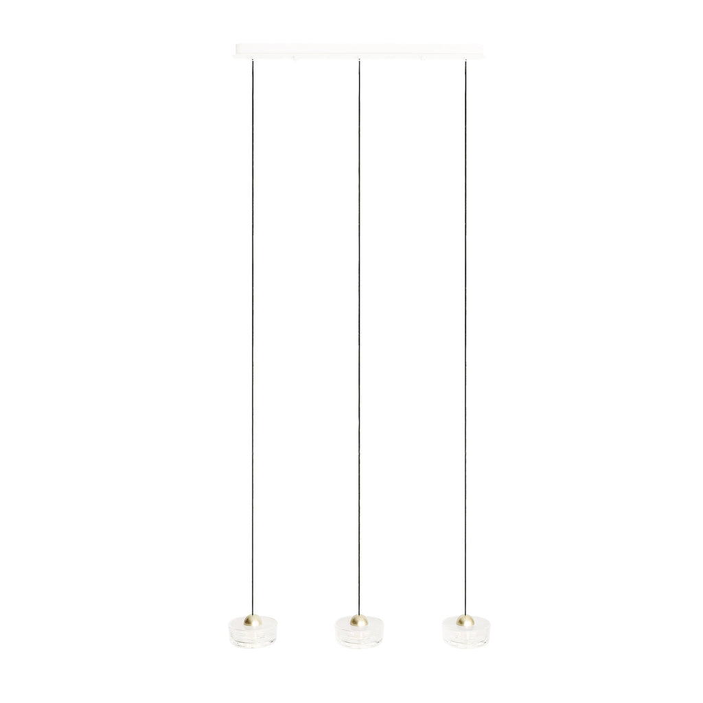 Suspension Lipari III linéaire blanche