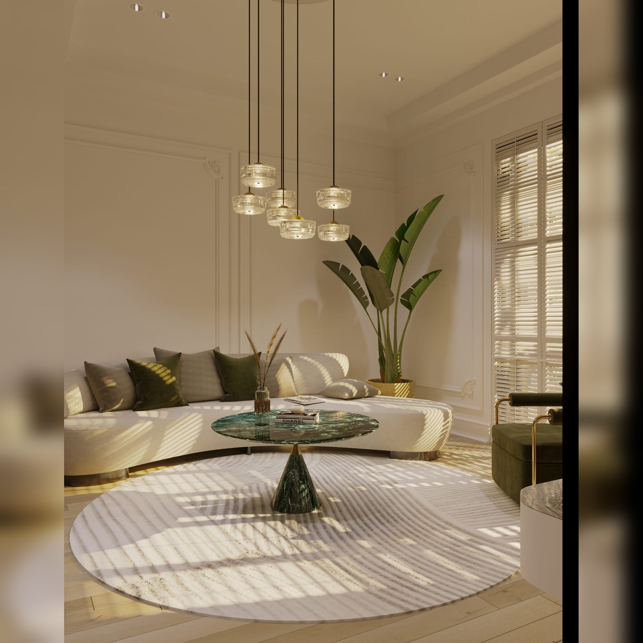 Suspension Lipari VII blanche