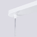 Suspension Liro 3 tubes ajourés en ligne acier blanc GU10 en ambiance