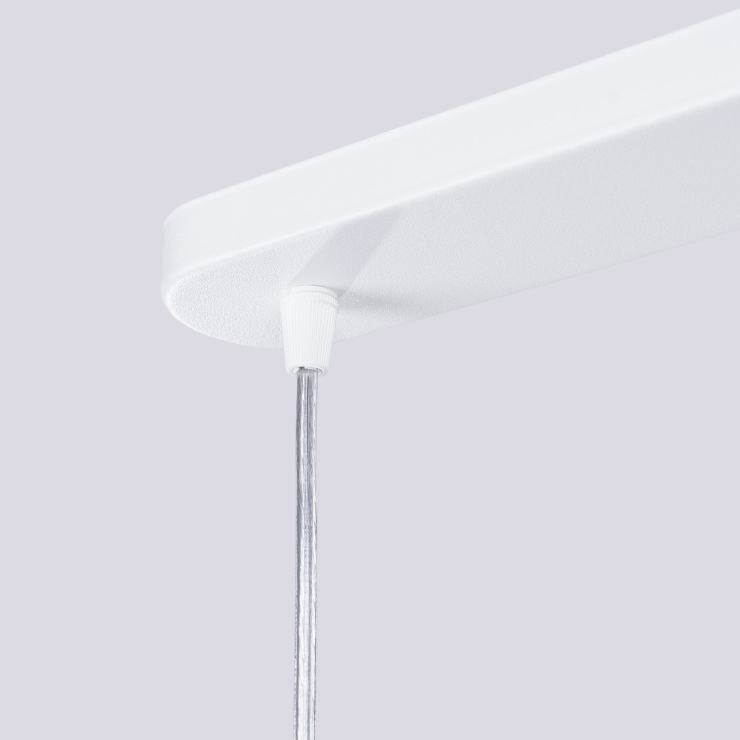Suspension Liro 3 tubes ajourés en ligne acier blanc GU10 en ambiance