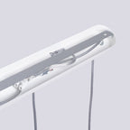Suspension Liro 3 tubes ajourés en ligne acier blanc GU10, détail du tube