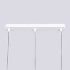 Suspension Liro 3 tubes ajourés en ligne acier blanc GU10, autre vue