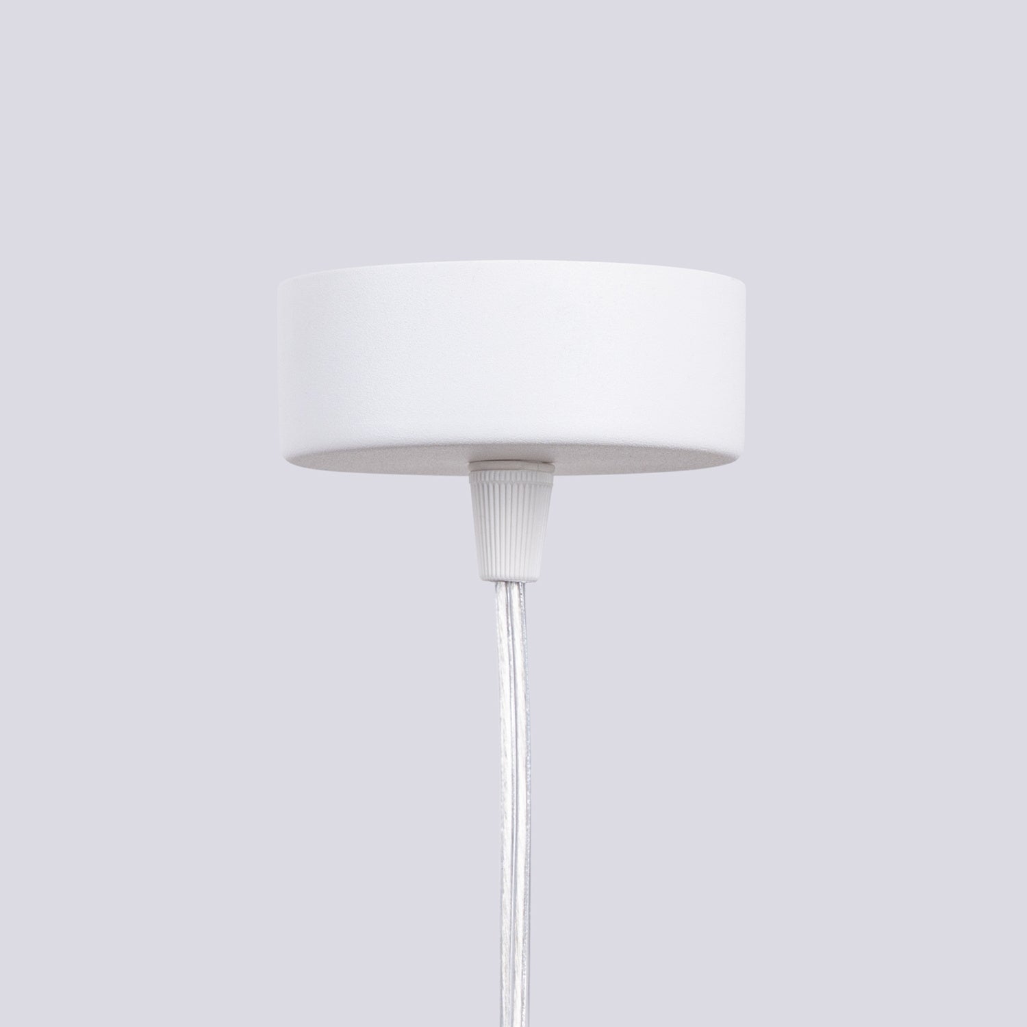Suspension Liro tube ajouré acier blanc GU10, gros plan