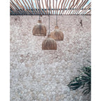 Abat-jour de suspension Lobster Trap en rotin naturel 50 cm, vue 4
