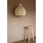 Abat-jour de suspension Lobster Trap en rotin naturel 50 cm, vue 6