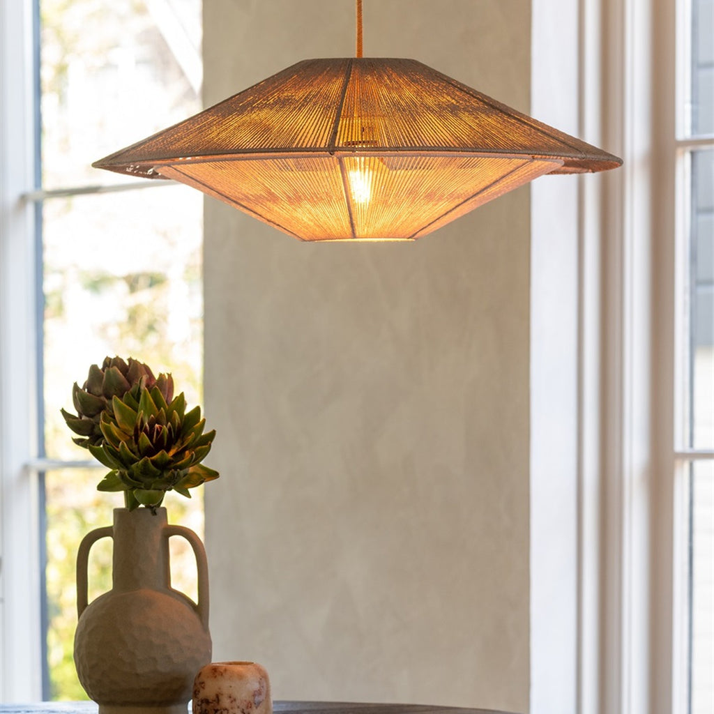 Suspension Lumbini corde de papier gris clair 60 cm E27, vue 2
