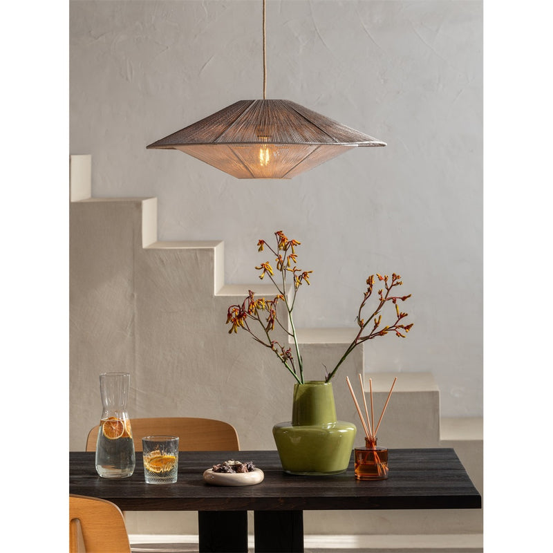 Dimensions Lámpara colgante Lumbini cuerda de papel gris claro 60 cm E27