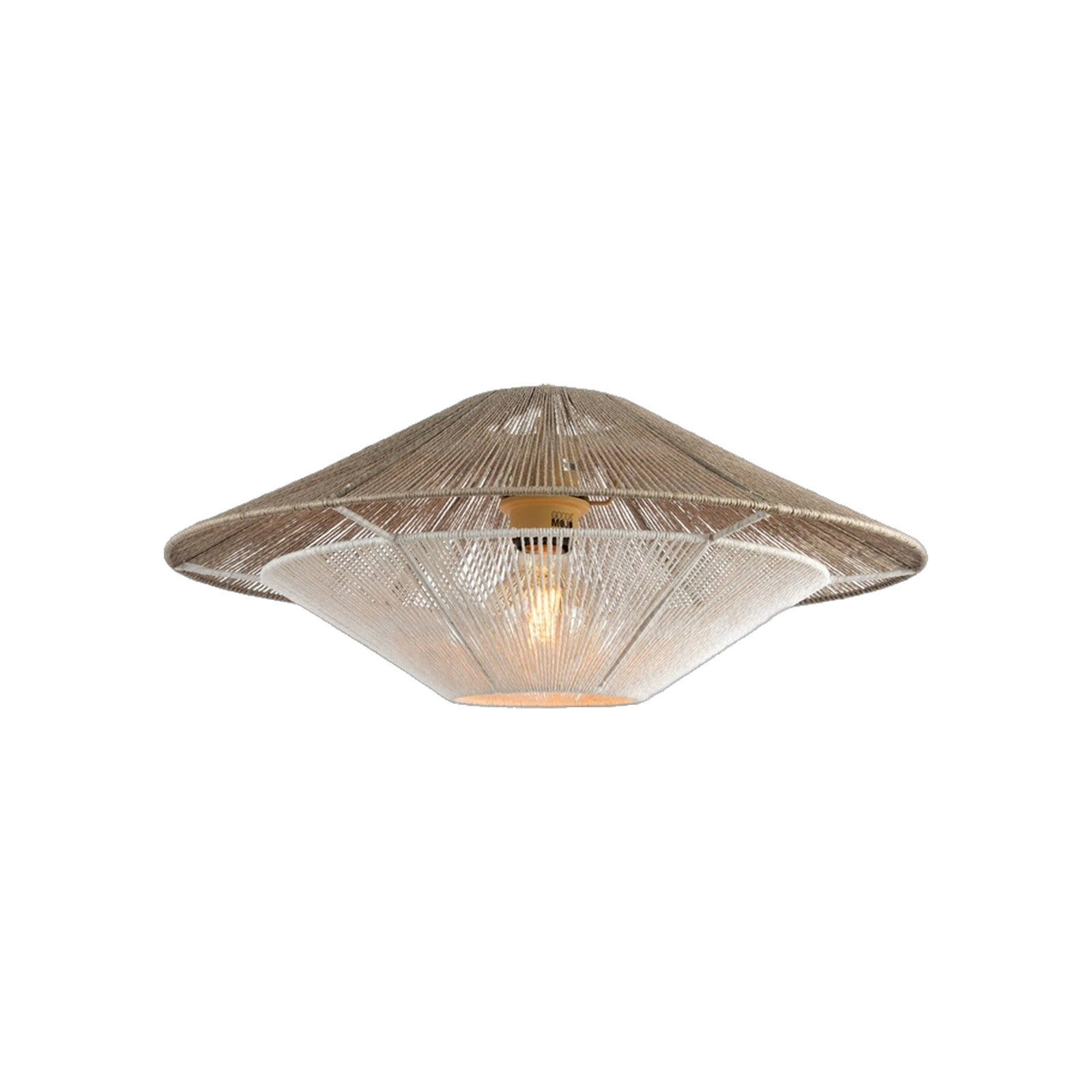 Suspension Lumbini corde de papier gris clair 60 cm E27
