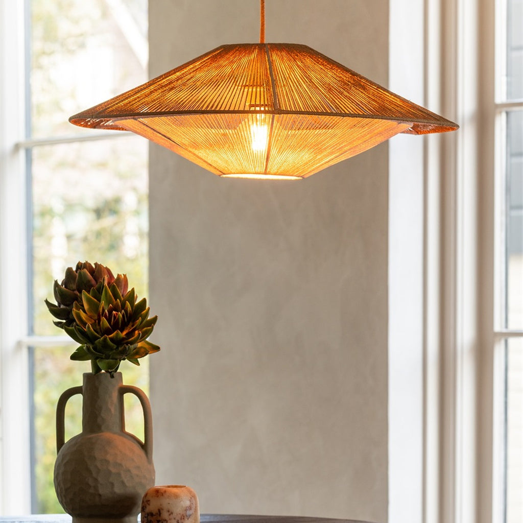 Suspension Lumbini corde de papier naturel 60 cm E27, vue 2