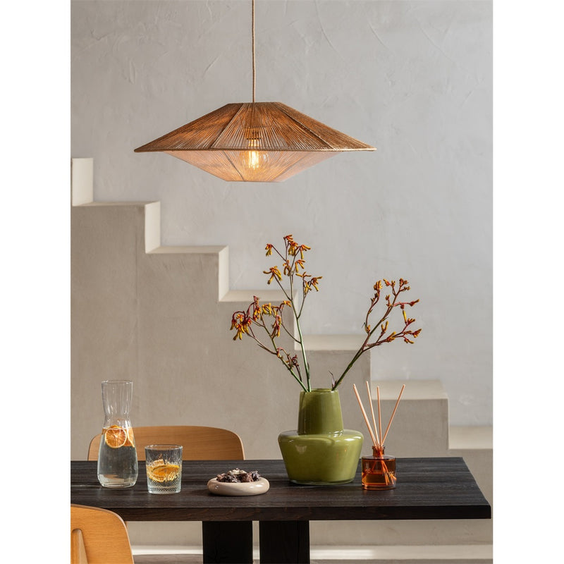 Dimensions Lámpara colgante Lumbini cuerda de papel natural 60 cm E27