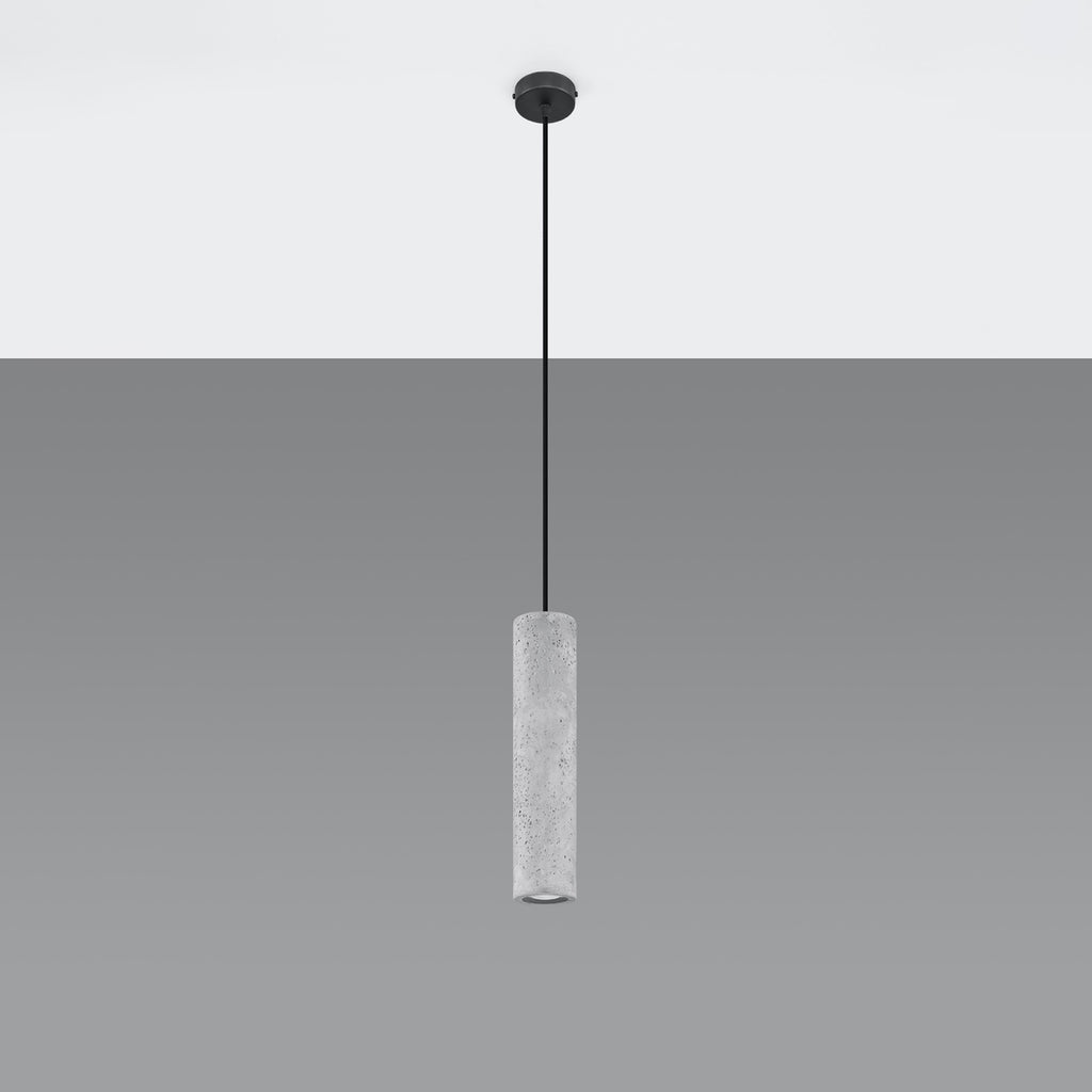 Suspension Luvo en béton gris suspendue au plafond