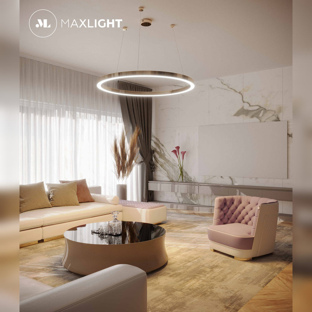 Suspension Luxury 110 cm dorée à variateur, vue 2