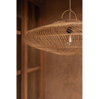 Abat-jour de suspension Macaron en rotin naturel 75 cm, vue 3