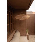 Abat-jour de suspension Macaron en rotin naturel 75 cm, vue 4