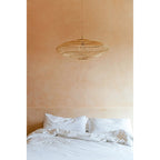 Abat-jour de suspension Macaron en rotin naturel 75 cm, vue 5