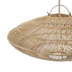 Abat-jour de suspension Macaron en rotin naturel 75 cm, vue 6