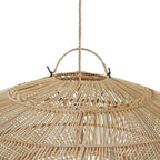 Abat-jour de suspension Macaron en rotin naturel 75 cm, vue 7