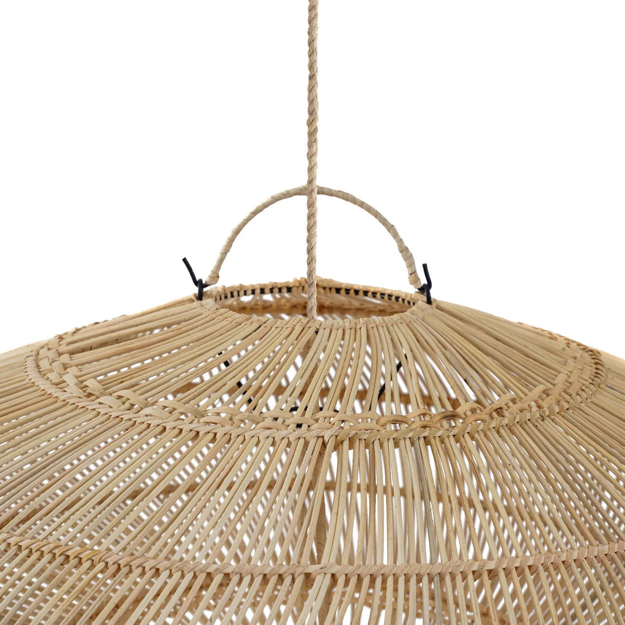 Abat-jour de suspension Macaron en rotin naturel 75 cm, vue 7