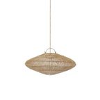 Abat-jour de suspension Macaron en rotin naturel 75 cm