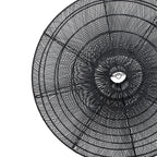 Abat-jour de suspension Macaron en rotin noir 150 cm, vue 6