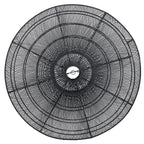 Abat-jour de suspension Macaron en rotin noir 150 cm, vue 7