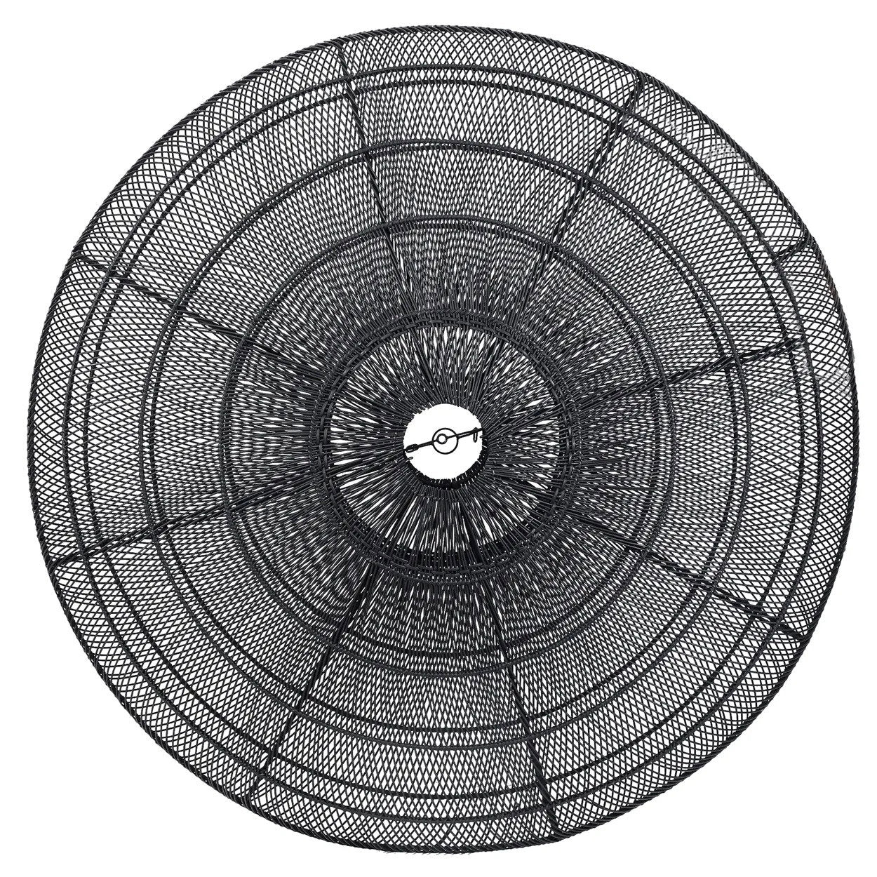 Abat-jour de suspension Macaron en rotin noir 150 cm, vue 7