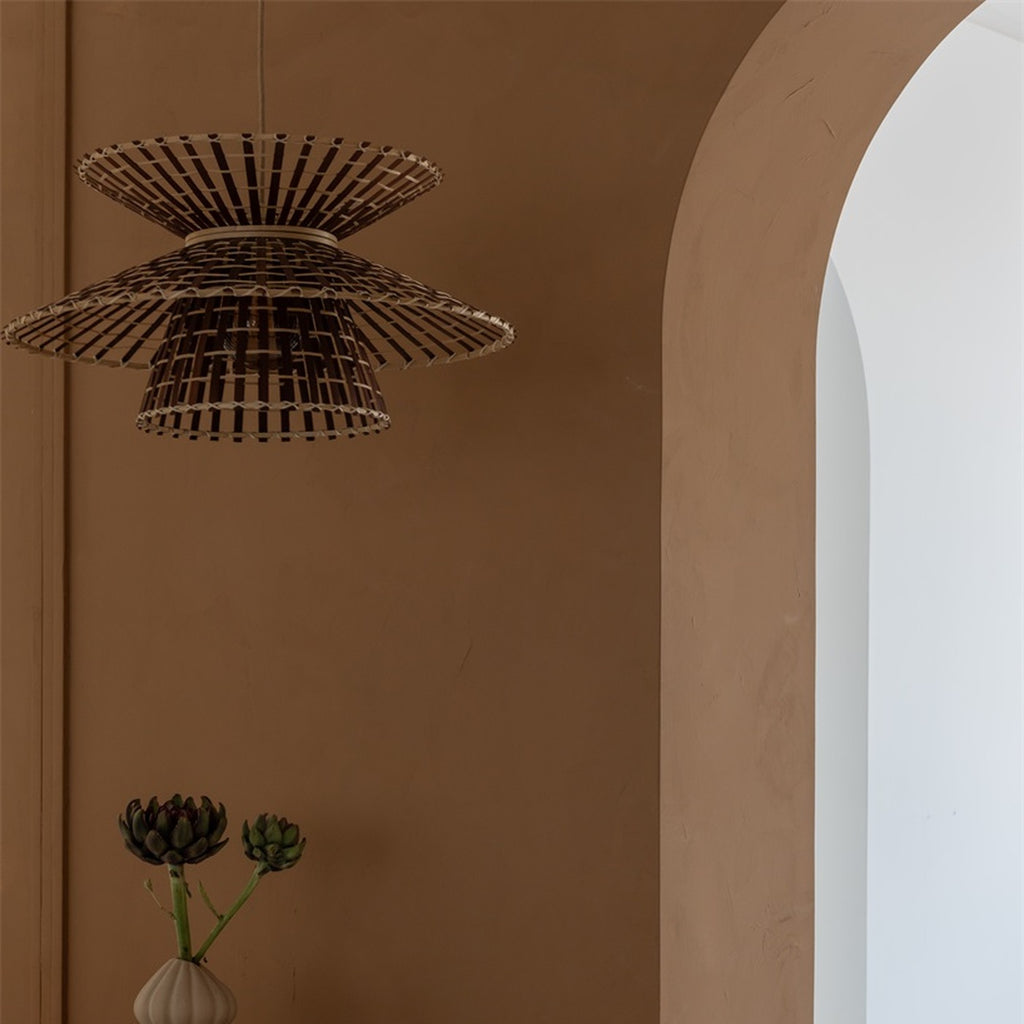 Suspension Machu Picchu bambou naturel et brun 57 cm E27, vue 4