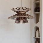 Suspension Machu Picchu bambou naturel et brun 57 cm E27, vue 7