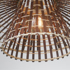 Suspension Machu Picchu bambou naturel et brun 57 cm E27, vue 9