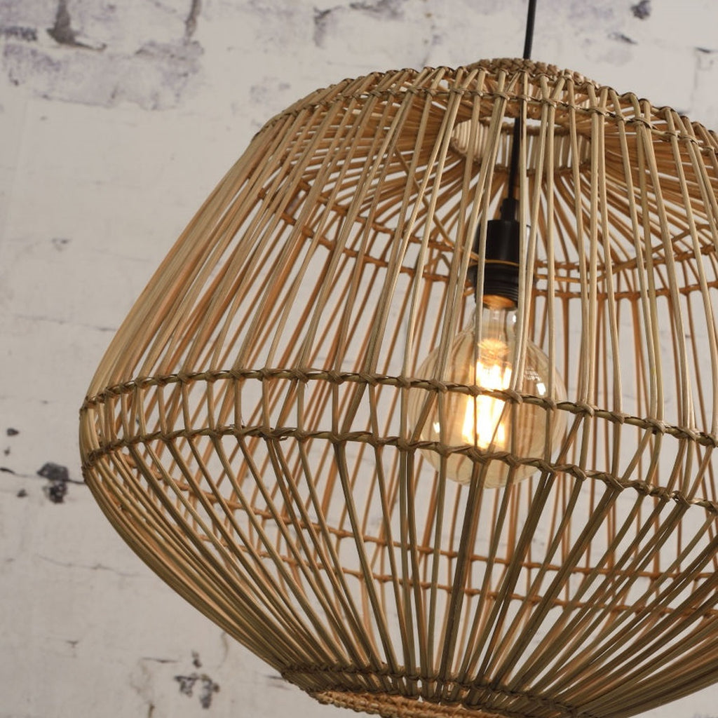 Suspension Madagascar rotin naturel 60 cm E27, vue 6