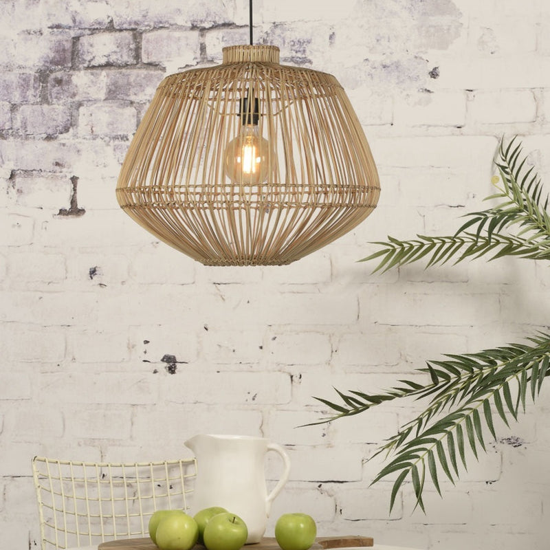 Dimensions Suspension Madagascar rotin naturel 60 cm E27