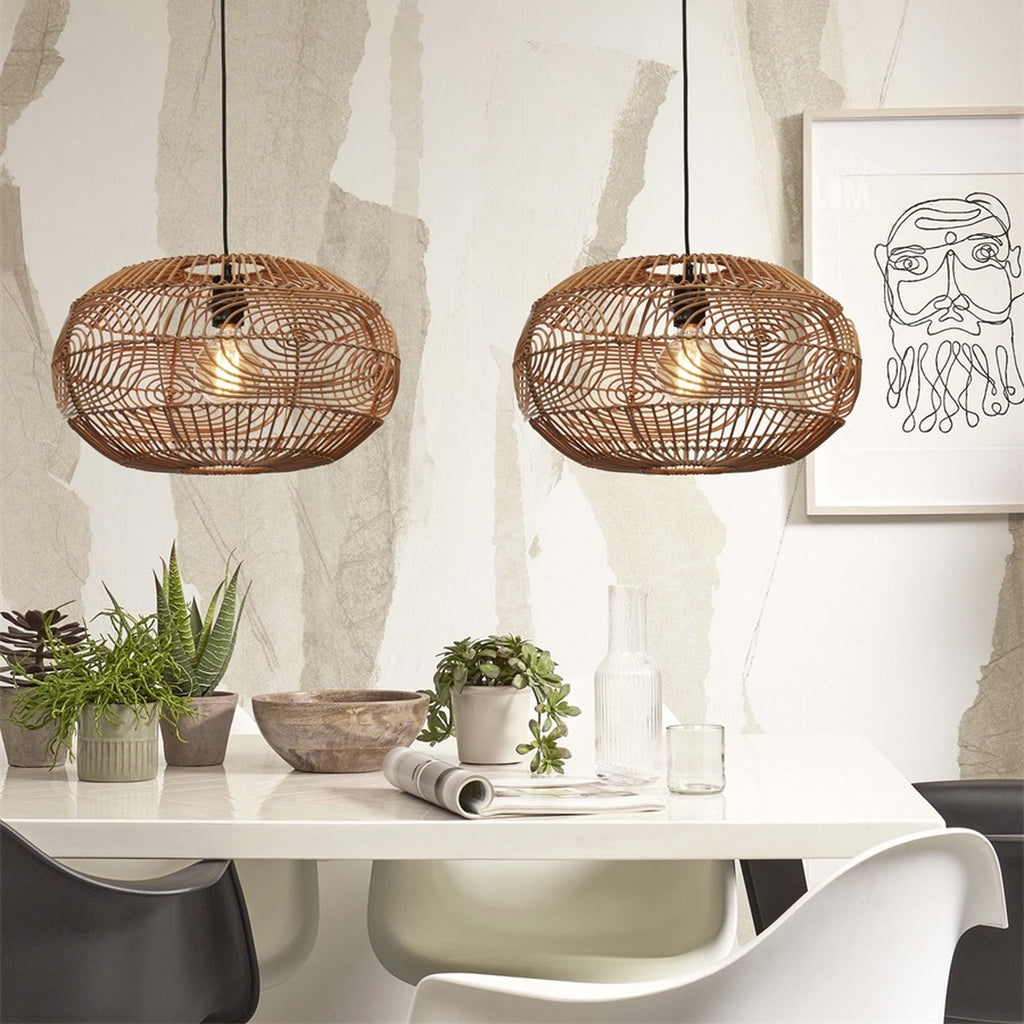 Suspension Madeira rotin naturel 48 cm E27, vue 2