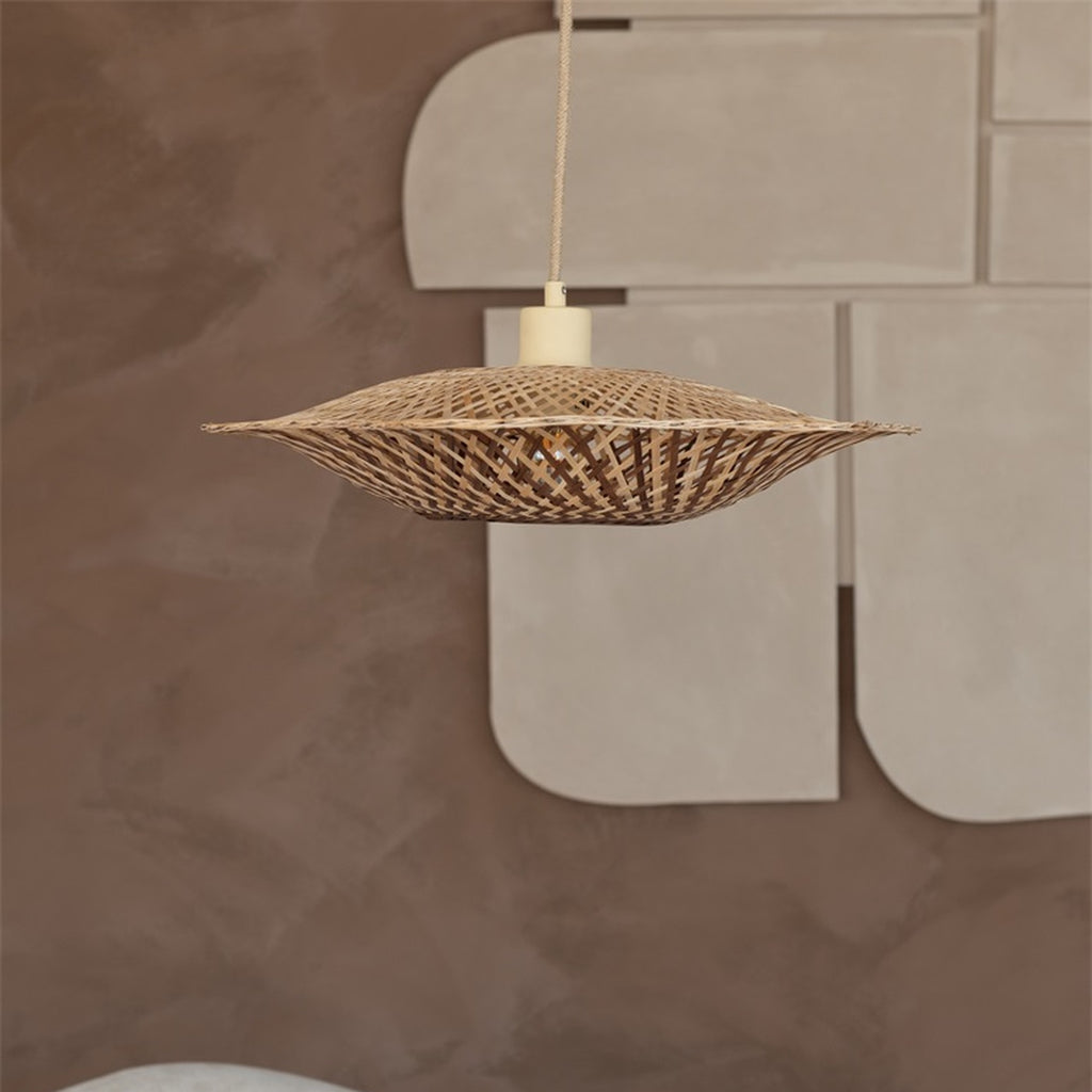 Suspension Madura bambou naturel et brun 44 cm E27, vue 4
