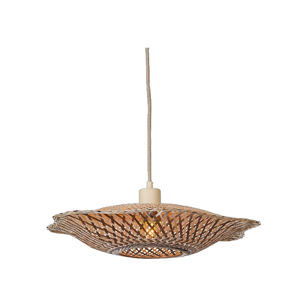 Suspension Madura bambou naturel et brun 44 cm E27