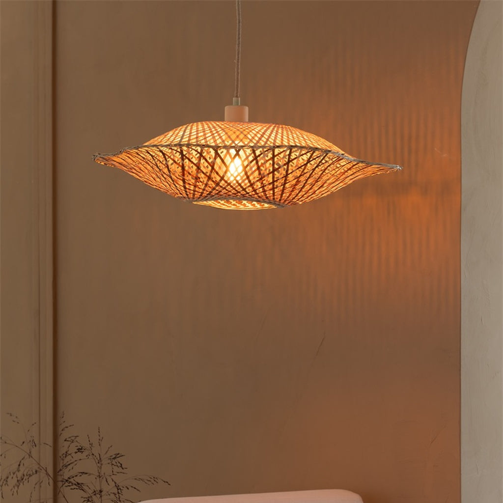 Suspension Madura bambou naturel et brun 60 cm E27, vue 3