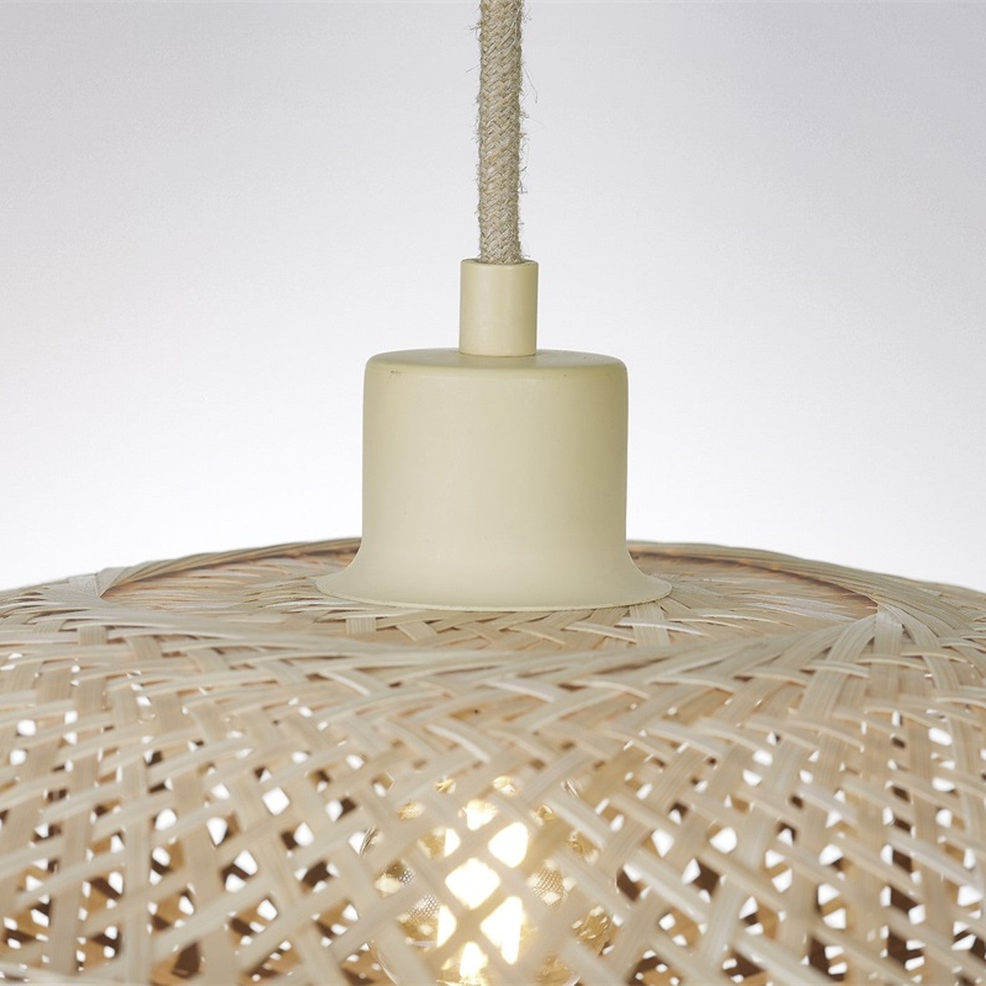 Suspension Madura bambou naturel et brun 60 cm E27, vue 6