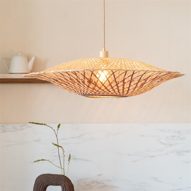 Dimensions Suspension Madura bambou naturel et brun 60 cm E27
