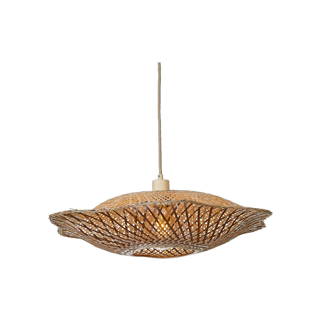 Suspension Madura bambou naturel et brun 60 cm E27